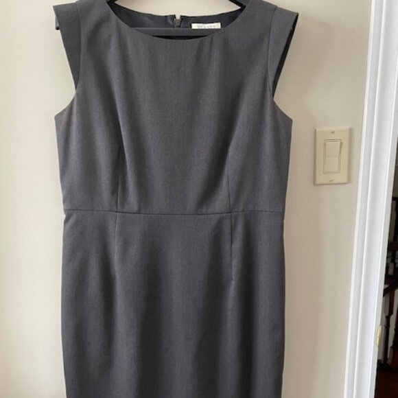 Planet - sheath dress  - gray -waisted  - cap sleeves -size 12 - Picture 1 of 8